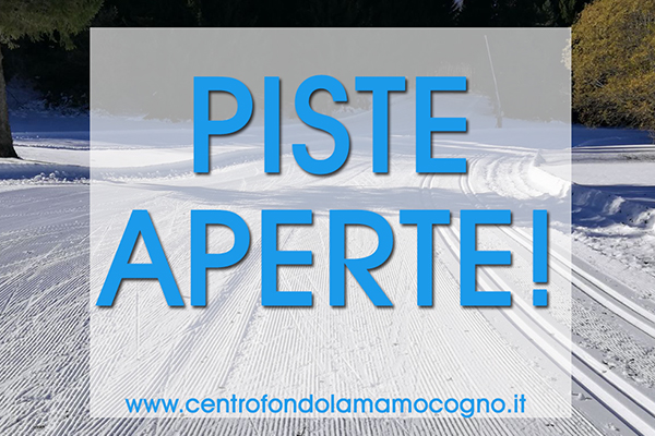 Situazione attuale: PISTE APERTE!