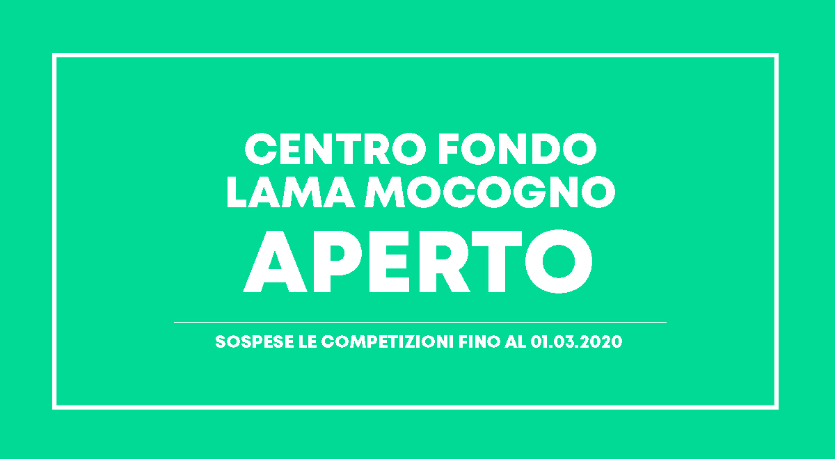 IMPIANTO APERTO MA GARE SOSPESE (FINO AL 01.03.2020)