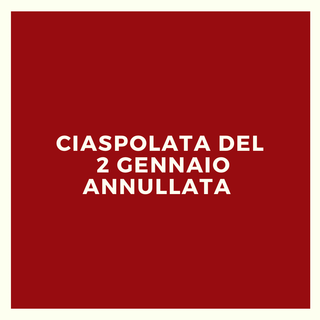 Ciaspolata del 2 gennaio ANNULLATA