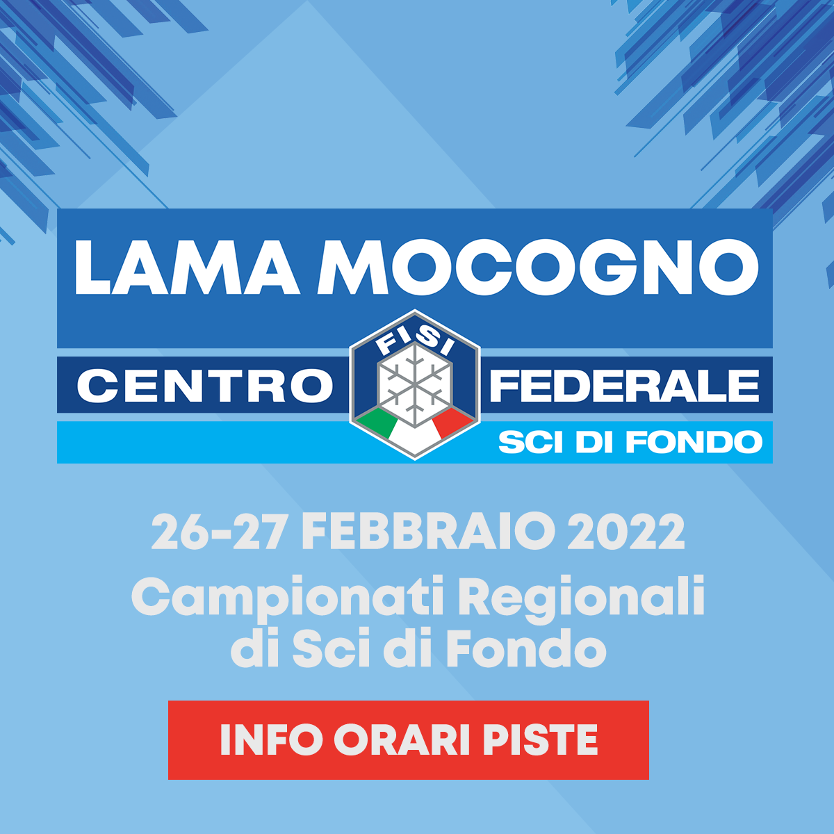 INFO APERTURA PISTA SABATO 26 E DOMENICA 27 FEBBRAIO