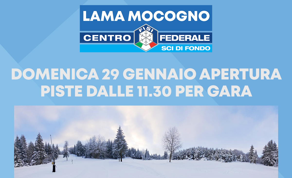 Domenica 29 gennaio piste impegnate per competizione fino alle 11.30