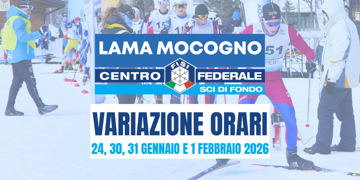 Variazioni di orario delle prossime giornate (24, 30, 31 gennaio e 1 febbraio 2026)