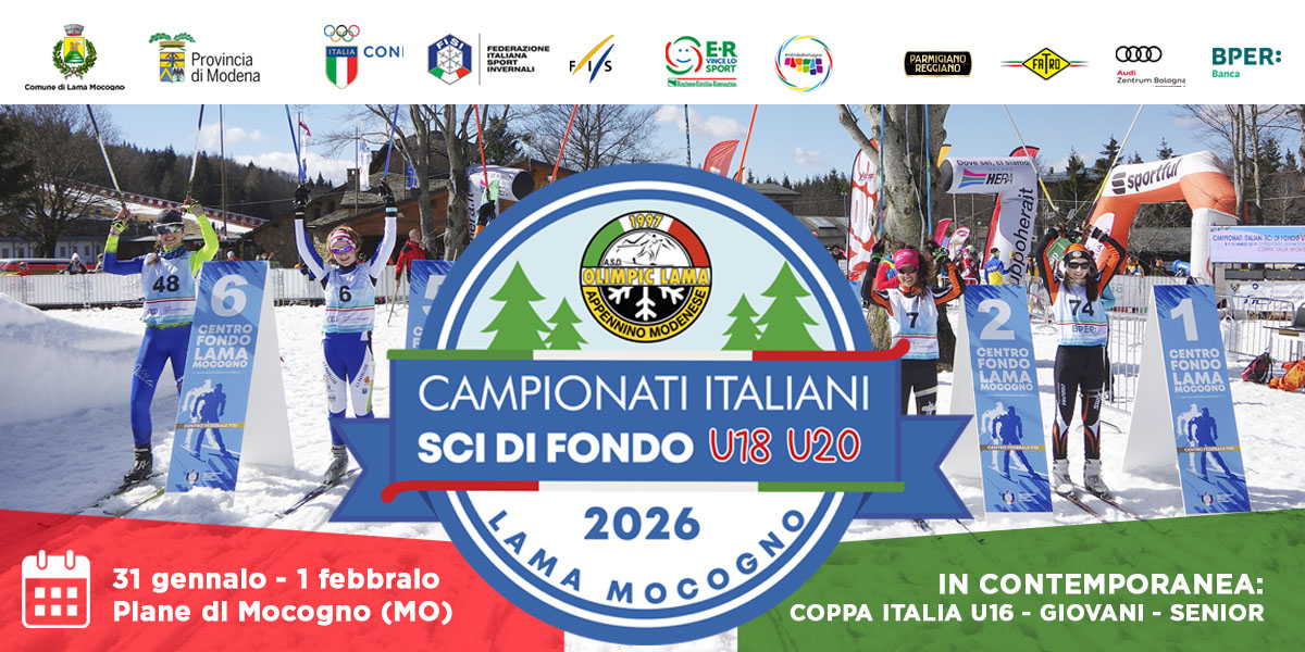 Campionati Italiani Sci di Fondo U18/U20 e la Coppa Italia 2026