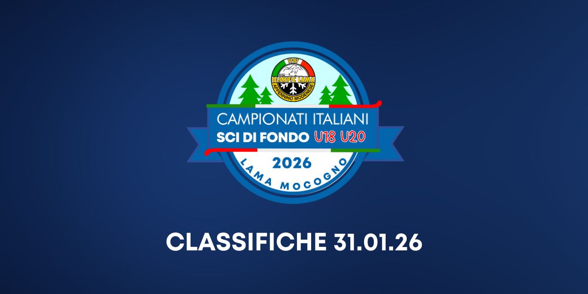 CAMPIONATI ITALIANI E COPPA ITALIA RODE 2026: CLASSIFICHE 31.01.26