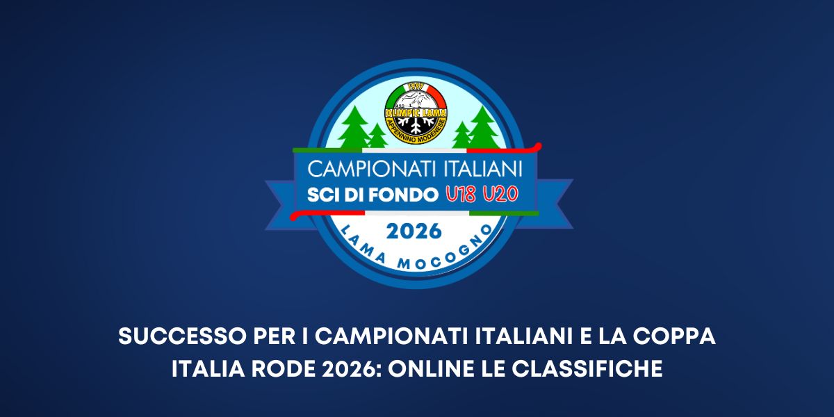 SUCCESSO PER I CAMPIONATI ITALIANI E COPPA ITALIA RODE 2026: LE CLASSIFICHE